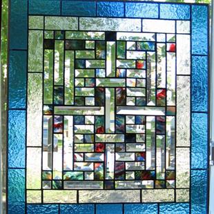 Art: Woven Stained Glass Window by Artist Phil Petersen