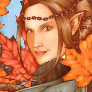 Art: Lady Autumn by Artist Carmen Medlin