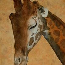 Art: A Coy Giraffe by Artist Deborah Leger