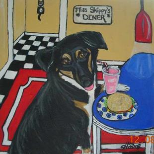 Art: Miss Skippy's Diner by Artist Heather Sims