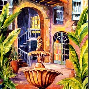 Art: Old French Quarter Courtyard - SOLD by Artist Diane Millsap