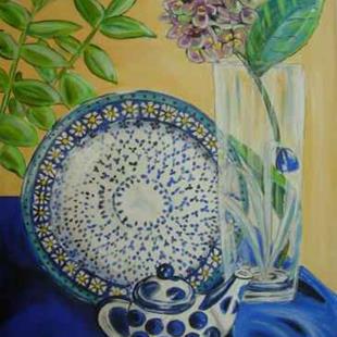 Art: Ode to Polish Pottery VII by Artist Heather Sims