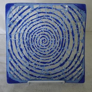Art: Blue Swirl Tray (available) by Artist Dorothy Edwards