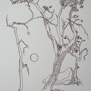 Art: tree study #9 by Artist Angie Reed Garner