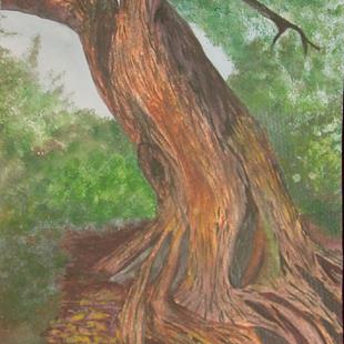 Art: Gnarled Tree by Artist Donna Gill 