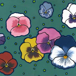 Art: Pansies by Artist Cary Dunlap Daly