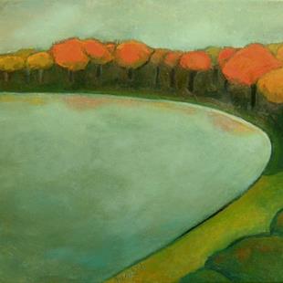 Art: Fall By the Lake by Artist Elizabeth Fiedel