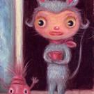 Art: Tea With Miss Mouse by Artist Vicky Knowles