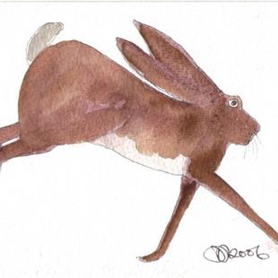 Art: LEAPING HARE by Artist Dawn Barker
