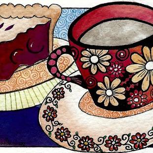 Art: WI-83 - Tea time by Artist Sandra Willard