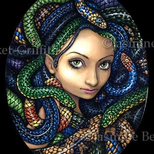 Art: Portrait of Medusa by Artist Jasmine Ann Becket-Griffith