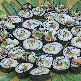 Art: Sushi Rolls by Artist Deanne Flouton