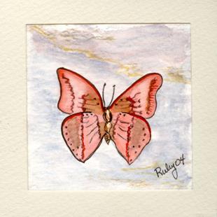 Art: Rusty Leaf Butterfly by Artist Marcia Ruby