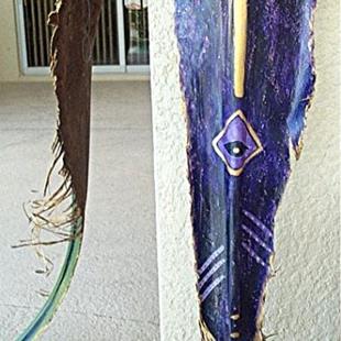 Art: Purple Palm Frond Mask by Artist Ulrike 'Ricky' Martin
