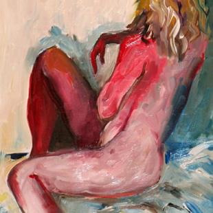 Art: Red Nude by Artist Delilah Smith