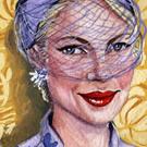Art: Lady With Yellow Wallpaper by Artist Mark Satchwill