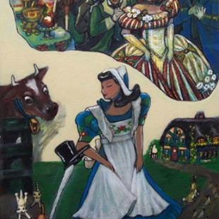 Art: The Milk Maid by Artist Anna Podhaski