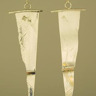 Art: Large Silver Dagger Earrings by Artist Robin Cruz McGee