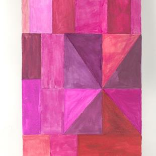 Art: Geometry Red by Artist Kelly Naylor