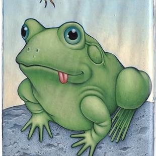 Art: Frog by Artist Valerie Jeanne