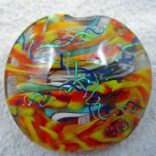 Art: Ambrosia *THE LIFE WITHIN 9* Lampwork FOCAL Bead Handmade  - SOLD by Artist Bonnie G Morrow