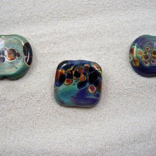 Art: Ambrosia *NYX FOCALS 2* Lampwork 3 FOCAL Beads Handmade - SOLD  by Artist Bonnie G Morrow