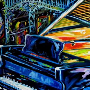 Art: JAZZ PIANO NEW ORLEANS MUSIC by Artist Marcia Baldwin