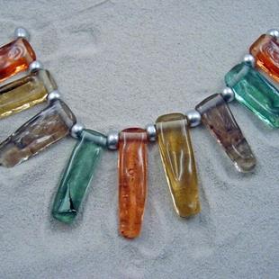 Art: Ambrosia *MELTING ICE* Lampwork 9 Beads Handmade - SOLD by Artist Bonnie G Morrow