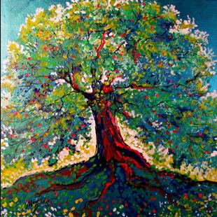 Art: GREEN TREE RED by Artist Marcia Baldwin