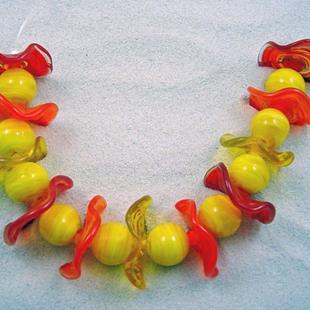 Art: Ambrosia *SUMMER BREEZE* Lampwork 21 Beads Handmade - SOLD by Artist Bonnie G Morrow