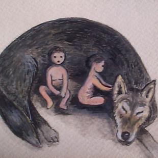 Art: Raised by a Wolf by Artist Marina Owens
