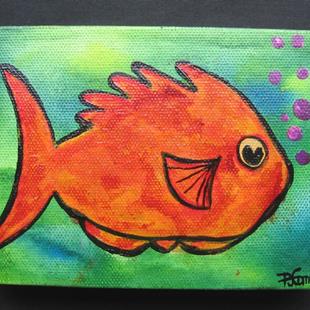 Art: right fish (sold) by Artist PJ Gorman