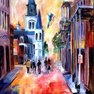 Art: Misty Morning on Chartres Street - SOLD by Artist Diane Millsap