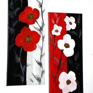 Art: WHITE, RED, BLACK by Artist LUIZA VIZOLI