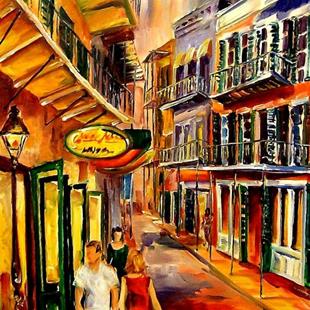 Art: Bourbon Street - A Day without Care - SOLD by Artist Diane Millsap
