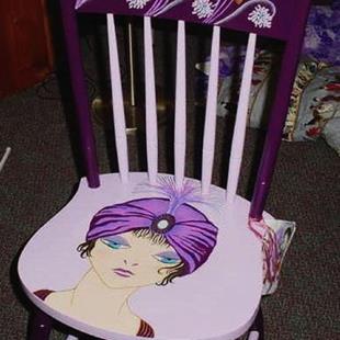 Art: Flapper Chair SOLD by Artist Vicky Helms