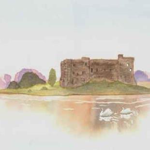 Art: Study of Carew Castle - sold by Artist Shari Lynn Schmidt