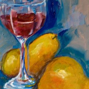 Art: Wine and Pears-sold by Artist Delilah Smith