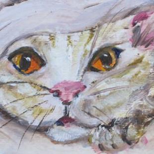 Art: Hiding Kitten by Artist Delilah Smith