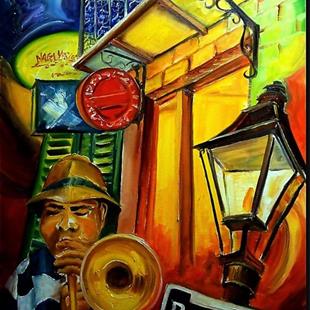 Art: Bourbon Street Jazz - SOLD by Artist Diane Millsap