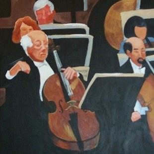 Art: Unfinished Orchestral Study (cello section) by Artist Amie R Gillingham