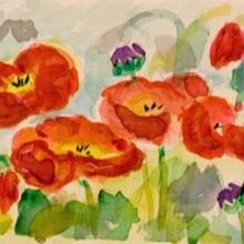 Art:  Red Poppies by Artist Delilah Smith