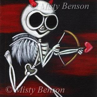 Art: Cupid Skelly by Artist Misty Monster
