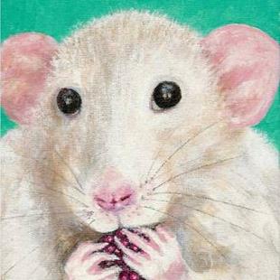 Art: If you give a rat a raspberry... by Artist Sara Field