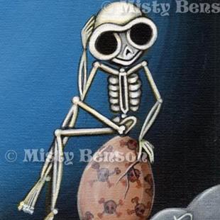 Art: Hatching a Skelly by Artist Misty Monster