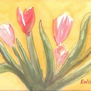 Art: Pink Tulips by Artist Kim Wyatt