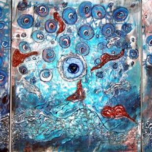 Art: BLUE OCEAN  RAIN by Artist LUIZA VIZOLI