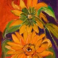 Art: VanGogh Sunflowers=sold by Artist Delilah Smith