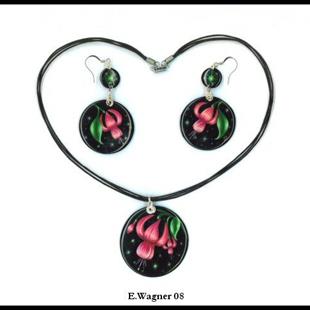 Art: Sparkling Fuchsia Jewelry Set by Artist Elaina Wagner