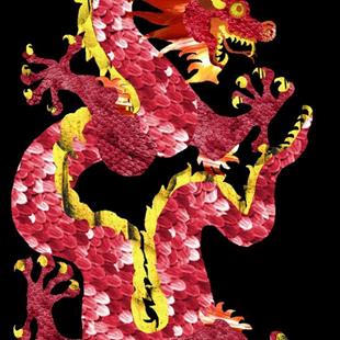 Art: Red Dragon by Artist Carissa M Martos